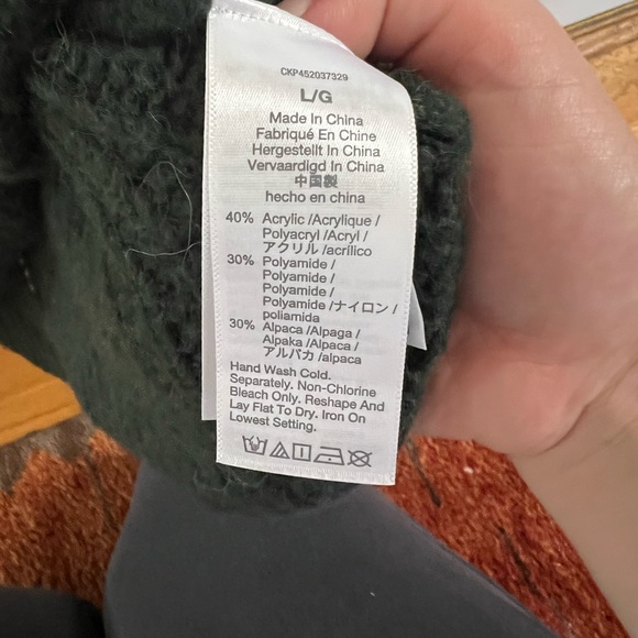 NWT Madewell Green Knit Sweater - Picture 5 of 5